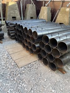 Structural Steel piling Old Library Wrexham